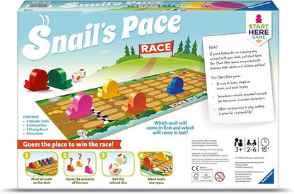 Ravensburger Snail's Pace Race Game for Age 3 & Up - Quick Children's Racing Game Where Everyone Wins!
