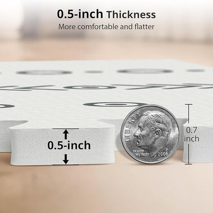 Baby Foam Play Mat, PIGLOG 72x48 Baby Crawling Mat, Floor Mats for Kids for Infants with Interlocking Tiles, Toddler Playmats for Indoor and Outdoor, Easy to Clean Playroom Mats, (Symbol+Bohemia)