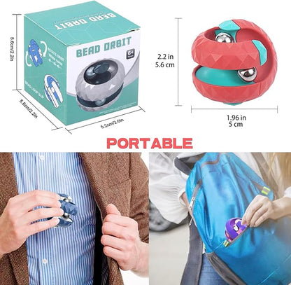 6 Pack Orbit Ball Toy, Fidget Cubes Top Spinning Toy, Great Party Favor Gifts & Creative Decompress Toys, Puzzle Games as Stress Relief Gifts for ADHD Kids Children's Day Gifts