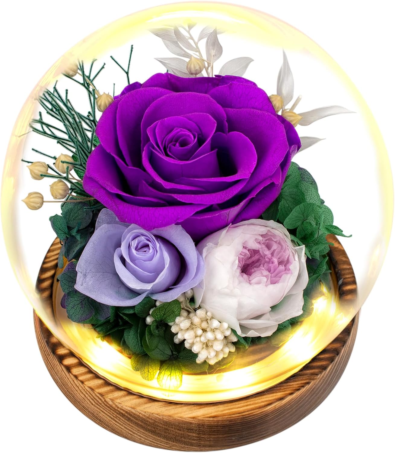 Flowers, Roses Gift – Fresh & Preserved Roses That Last Forever – Delivery to Show Love – Ideal Birthday Gift for Women, Unique for Mother’s Day & Christmas – Long-Lasting Forever Flowers