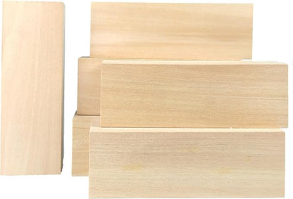 6PCS Basswood Carving Blocks，Whittling Wood Carving Kit,Soft Basswood for Carving(6"x2"x2")