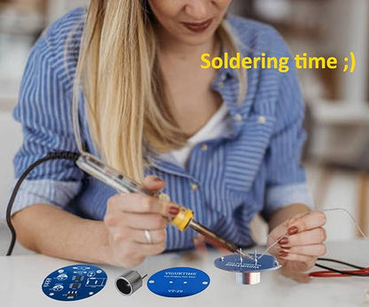 DIY Ultrasonic Suspension Solder Project Kit for Electronic Soldering Practice and Learning, Mini Cool Acoustic Levitator, DIP Version, Great STEM Project and Gift by VIGURTIME