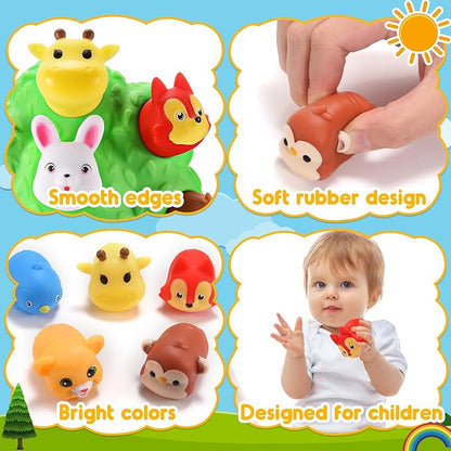 Gifts for 1-5 Year Old Boys, Toddler Toys Farm Animal Learning Toy for Toddlers 1-6 Forest Animal Playset Montessori Toys for 2-6 Girls Sensory Birthday Gifts for Boys