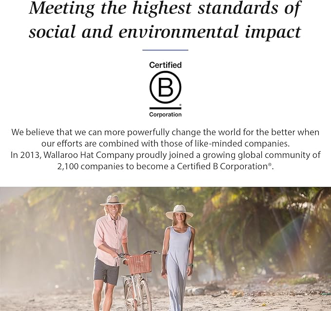 Wallaroo Hat Company – Women’s Petite Catalina Sun Hat – Wide Brim, Natural Fiber, Adjustable Sizing for Smaller Crown Sizes