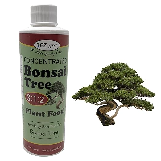 Professional Liquid Bonsai Fertilizer by EZ-gro | 3:1:2 Ratio Concentrate Indoor Plant Fertilizer for Your Bonsai Tree | 8 oz