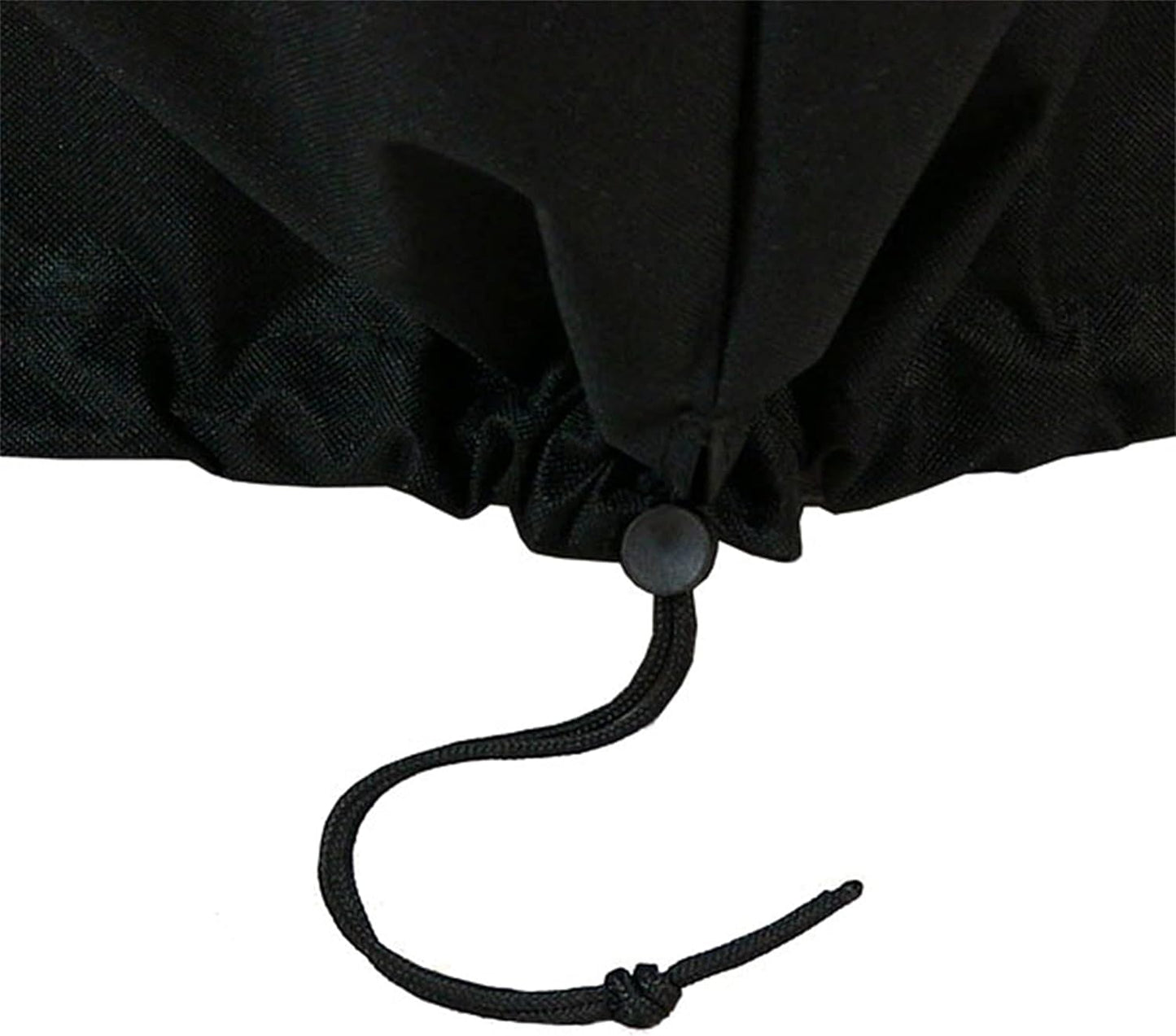 Sunnydaze Round Outdoor Fire Pit Cover - Heavy-Duty 300D Polyester and PVC with Drawstring Closure - Black - 40-Inch