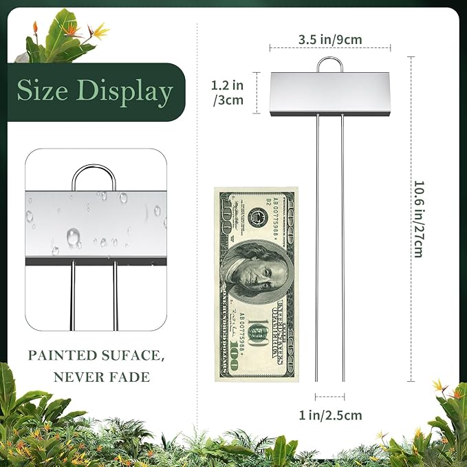 30 Pack Metal Plant Labels for Outdoor Garden Waterproof Plant Markers, Labels Garden Markers for Seedlings Herbs Vegetable Greenhouse Gifts, with Pen