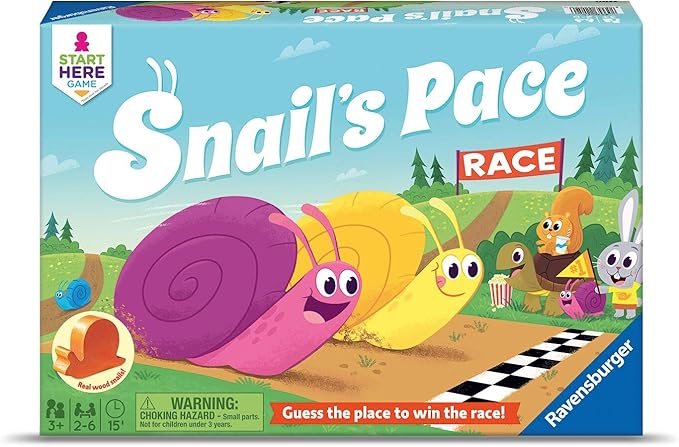 Ravensburger Snail's Pace Race Game for Age 3 & Up - Quick Children's Racing Game Where Everyone Wins!