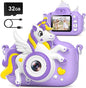 Kids Camera Toys Digital Camera for Kids, Christmas Birthday Gifts for Girls Age 3-12, Selfie 1080P HD Video Digital Camera for 3 4 5 6 7 8 9 10 Year Old Girls with 32GB SD Card
