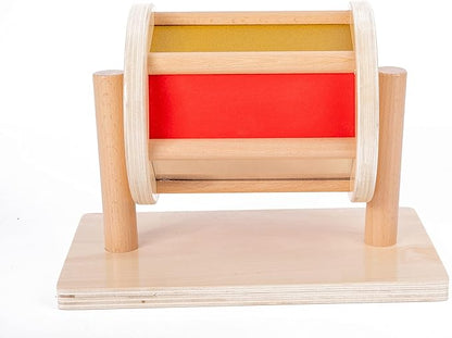 Full Size Spinning Drum Montessori Toys for Infant 6 - 12 Months 1 Year Old Babies Toddlers (Multiple Materials)