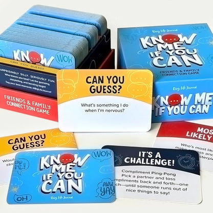 Big Life Journal - Know Me If You Can Connection Game, Fun Family Game for Kids, Teens & Adults, 160 Cards to Spark Conversation, Build Emotional Intelligence & Create Lasting Memories