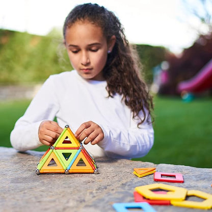 Geomag Supercolor Magnetic Toys for Kids Ages 5+, 78pc Educational STEM Magnets for Kids - Swiss-Made Magnetic Blocks, Tiles and Building Toys from 100% Recycled Plastic
