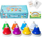 Desk Bells, Rainbow Diatonic Hand Bells for Kids with 17 Songbook & Musical Flash Cards, Toddler Preschool Musical Learning Toys, Boys & Girls Birthday Gift for 3-Year-Old and Over