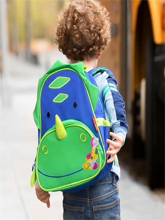 (Students Birthday Gifts and Party Favors 100 Packs Guitar Bulk Mini Pop for Adult Kids,Sensory Small Bubble Fidget Music Prize