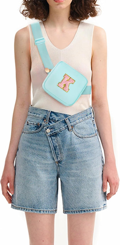 Girl Stuff - Teen Girl Gifts, Trendy Mini Crossbody Bag - Cute Fanny Pack for Kids & Women, Blue