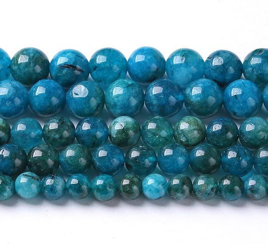 6MM 60PCS Blue Apatite Spacer Loose Beads for Jewelry Making DIY Bracelet Necklace