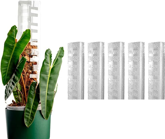 Plastic Moss Poles for Climbing Plants V3 Large 5 Pcs Front Opening Stackable Moss Pole Monstera Plant Support-Plant Climbing Pole, DIY Moss Pole for Plants Indoor, Plant Sticks Support by THICCLY