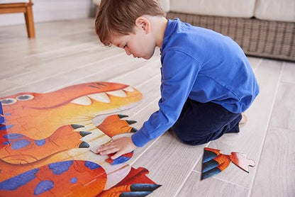 Crocodile Creek Above + Below 48-Piece Jigsaw Floor Puzzle - Fun Floor Puzzles for Kids Ages 4-8, Jumbo Dinosaur