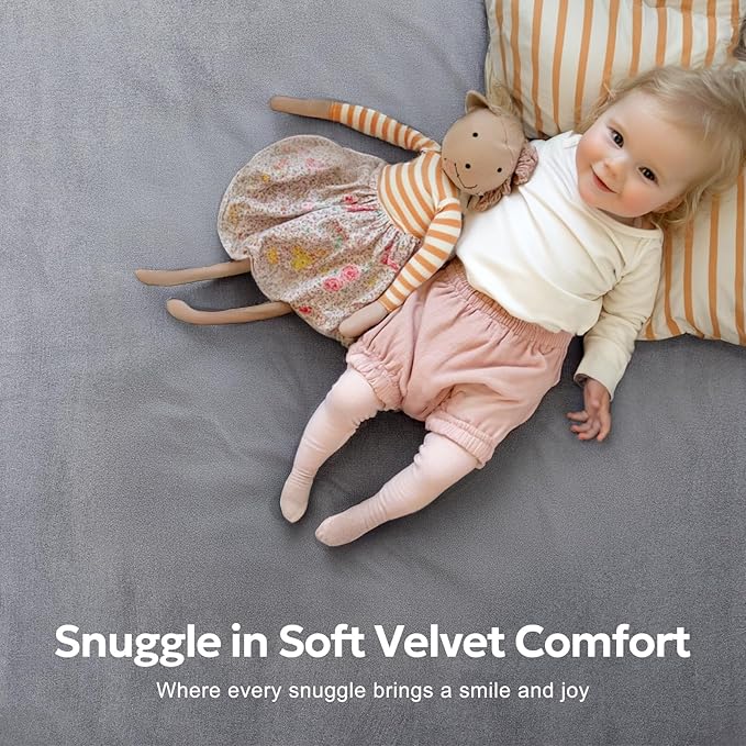 Mallify Ultra Soft 1.3" Thick Baby Play Mat for Floor, Large Velvet 50x50 Playpen Mat, Baby-Safe & Non-Slip Tummy Time Mat, Crawling Mat for Babies, Toddlers, Infants, Kids, Easy Care, 50"x50", Gray