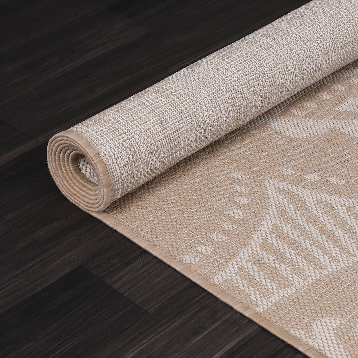 Medallion Outdoor Rug 8x10 Washable Outside Carpet for Indoor Patio Porch Waterproof Easy Cleaning Non Shedding Area Rugs Beige 8 x 10