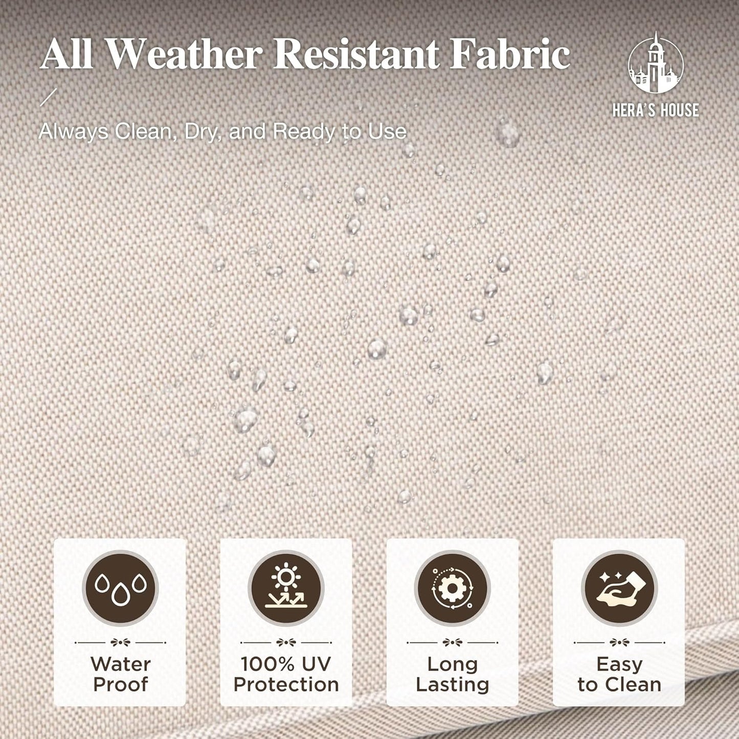 HERA'S HOUSE Patio Loveseat Set, All-Weather 2 Seats Outdoor Sectional Wicker Sofa, 5.5" Thick Cushions, 5.9" Wide Armrests, 2-Piece Modular Conversation Set for Patio, Lawn, Backyard, Garden