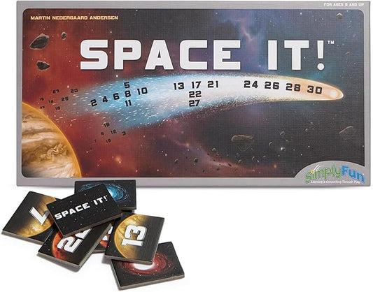 SimplyFun Space It! - Educational Kids’ Game - Math Game for Kids Focused on Skip Sequencing - 2-5 Players, Ages 8 & Up
