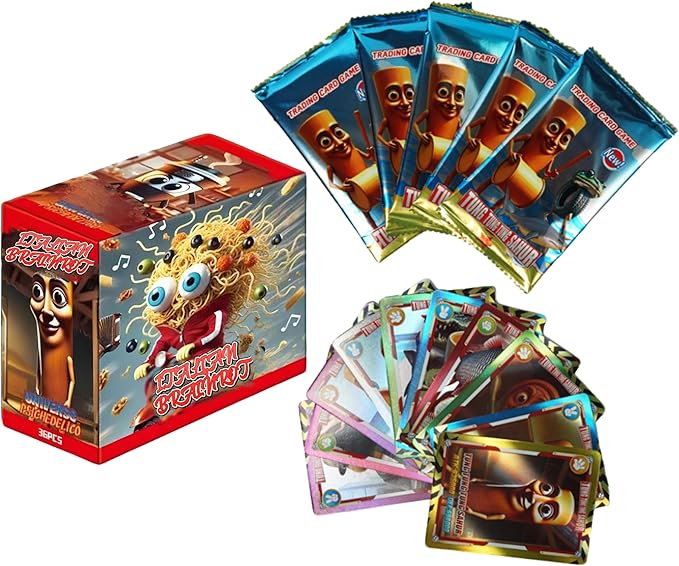 180PCS Italian Brainrot Cards, 2025 Official Boxed (36 Packs ; 180 PCS), The Second - Generation Thickened Cards, Including The Latest Brainrot Characters.Gold Card Flash Card Collection