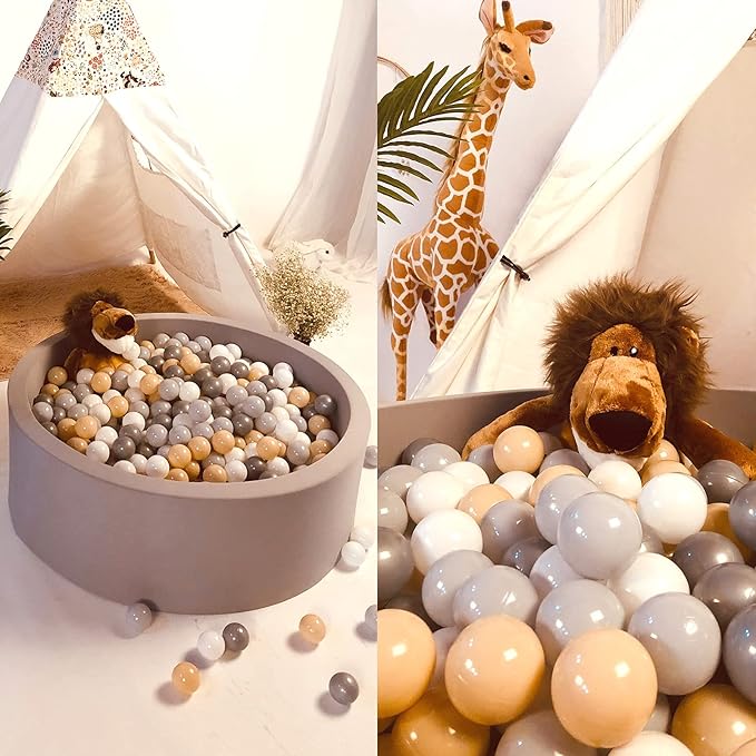 Realhaha Ball Pit Balls 50 100 200 500 Play Balls Plastic Balls for Baby Girls Toddlers Kids Play Tent Pool Playhouse Playpen Party Decoration