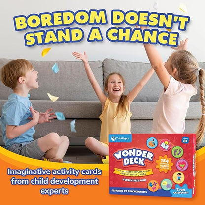 ThinkPsych WonderDeck - 154 Adventures Inside - Single Player Card Game for Kids Ages 8-12 - Homeschool & Educational Games for Kids 8-12 - Gifts for Boys & Girls 8 9 10 11 Year Old