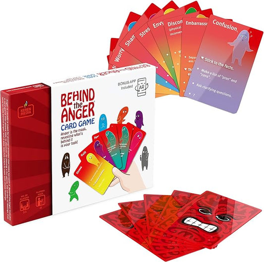 Behind The Anger Card Game | Therapy Games for Teens & Kids | Anger Management Tool for Families & Counselors | CBT Activity for Emotional Regulation | ADHD Tools for Kids