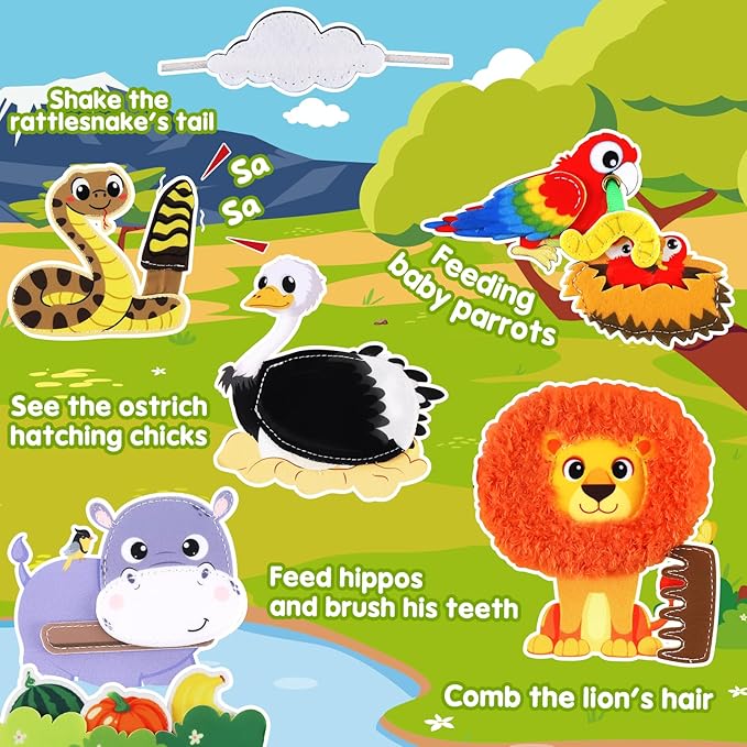 Gigilli Busy Book for Toddlers 1-3, Quiet Activity Books for Toddlers 1 Year Old, Montessori Toys Busy Board for 1 2 3 Year Old Boy Girl, Educational Airplane Travel Toy Busy Books Christmas Birthday