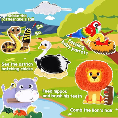 Gigilli Busy Book for Toddlers 1-3, Quiet Activity Books for Toddlers 1 Year Old, Montessori Toys Busy Board for 1 2 3 Year Old Boy Girl, Educational Airplane Travel Toy Busy Books Christmas Birthday