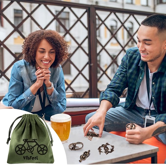 13 Pcs Metal Brain Teaser Puzzles 3D Puzzle for Adults Logic Puzzle Games Set Gift for Adults and Teenagers