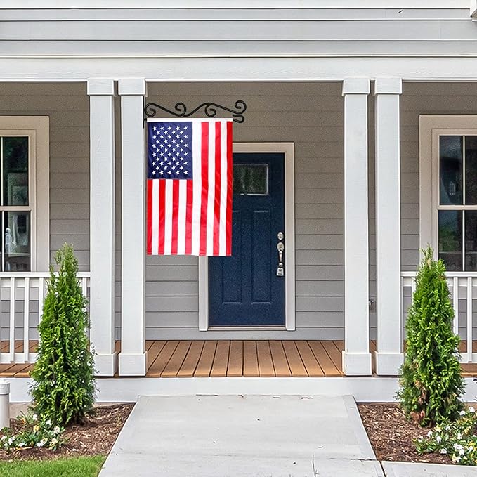 Wall Garden Flag Holder 2 Pack,Wall Garden Flag Stand,Garden Flag Scroll Hanger,Garden Flag Wall Hanger,one Piece Garden Flag Stand for Wall Porch,Great Gifts Ideas