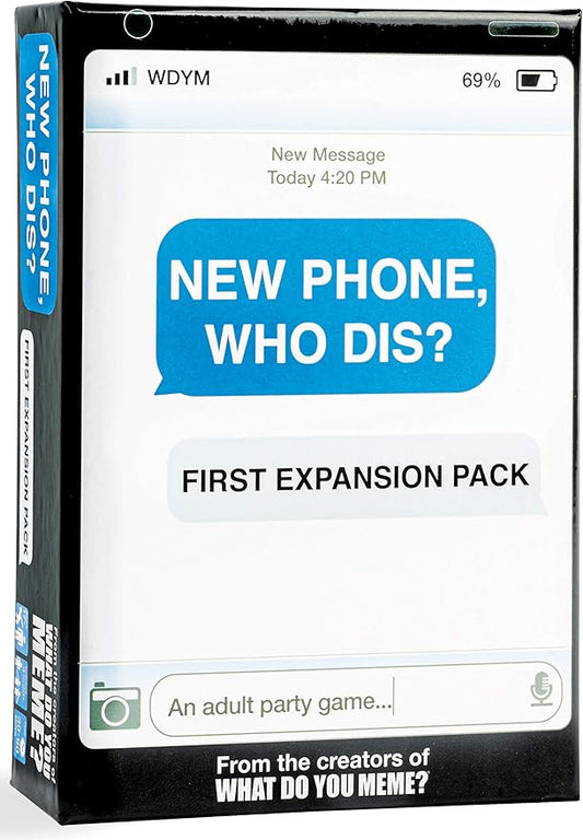 New Phone, Who Dis? Expansion Pack by Relatable, Designed to Add to New Phone, Who Dis? Core Games, The Viral Card Game for Adults, Great for Party Games, Includes 45 Inbox Cards and 135 Reply Cards