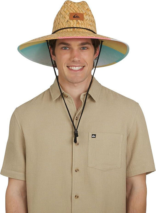 Quiksilver Men's Wide Brim Outdoor Lifeguard Straw Sun Hat