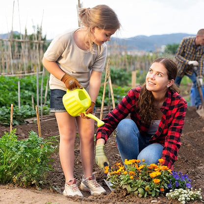 COOLJOB Medium Toddler Gardening Gloves for Little Boys Girls Ages 4-6, Breathable Kids Work Gloves with Grippy Animal Paw Dots for Children Yard Landscape, Orange Dog, 1 Pair