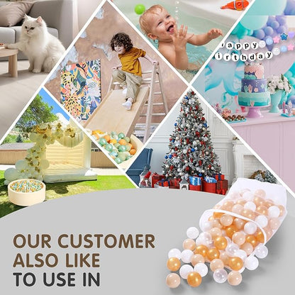Realhaha Ball Pit Balls 50 100 200 500 Play Balls Plastic Balls for Baby Girls Toddlers Kids Play Tent Pool Playhouse Playpen Party Decoration