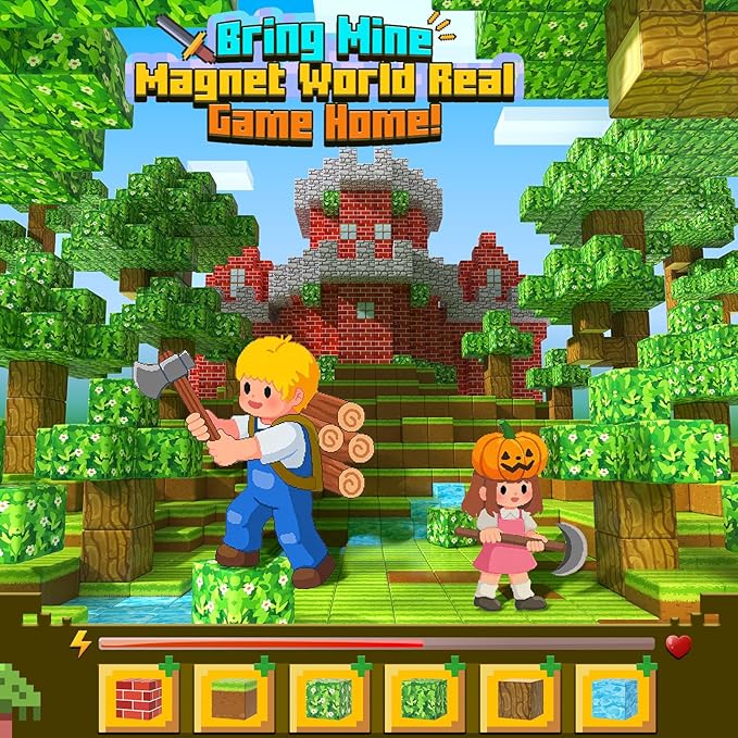 100PCS Magnetic Blocks-Build Mine Magnet World Set for Boys & Girls Age 3-5 6-8, STEM Sensory Toys for Toddlers Gifts for 3+ Years Old Girls Boys,1" Magnet Cubes Classroom Must Haves Construction Toys