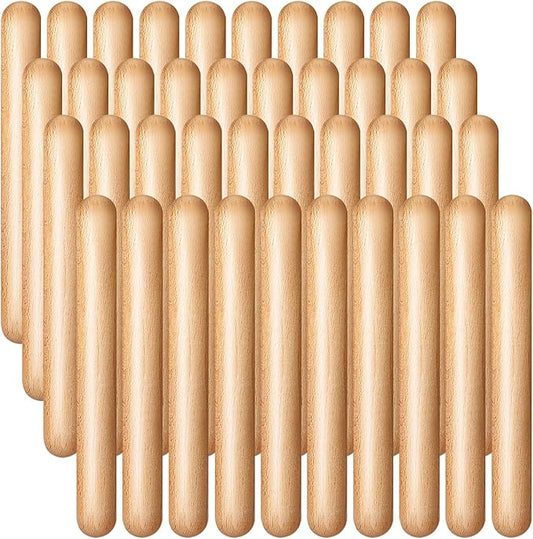 Boao 40 Pcs 8 Inch Music Rhythm Sticks for Kids Bulk, Music Lummi Sticks with Carry Bag, Classical Wood Claves Musical Percussion Instrument Drumsticks Classroom School Perform Show Set