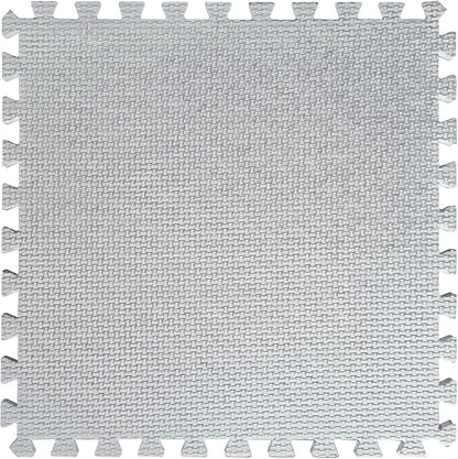 16pcs 0.6" Thickened Interlocking Tile Mats,Fluffy Shaggy Soft EVA Foam Area Rug for Living Room & Bedroom,Non-Slip Protective Floor Carpet Play Mat Kids Baby Dorm Home Decor (11.8ft, Green)