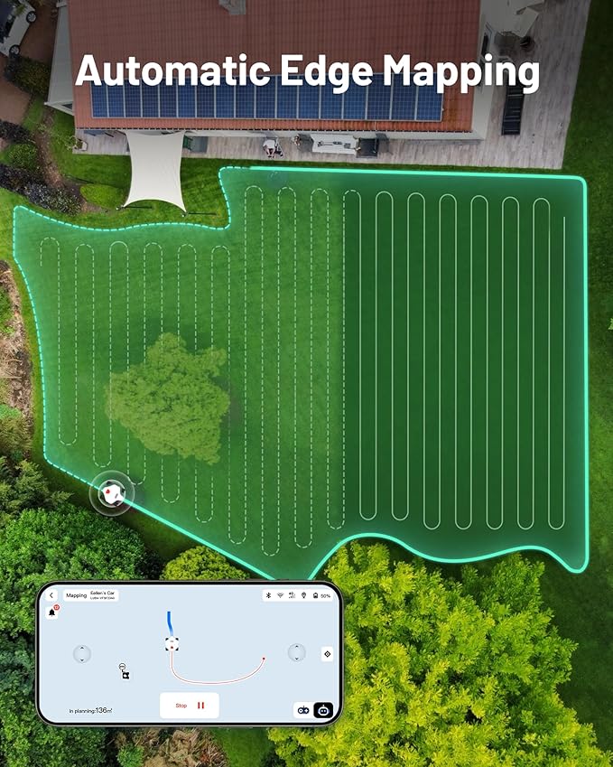 LUBA 2 AWD 3000X Robot Lawn Mower with 4G, Reception 0.75 Acre, Max. 0.89 Acre, All-Wheel-Drive for 80% Slope, UltraSense AI Vision & RTK Automatic Edge Mapping, 1.0"-2.7" Cutting Height