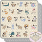 Baby Play Mat for Floor, 50x50 Playpen Mat, Soft Portable, Non-Slip Crawling Mat Machine Washable Foldable Playmate for Babies,Toddlers, Infants Indoor/Outdoor Use, Alphabet & Animal Design