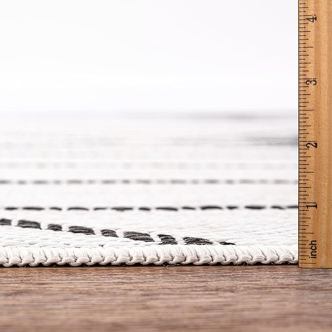 Keen Home Design Terrace Outdoor Round Rug - 5ft Round Washable Indoor/Outdoor Rug for Patio, Kitchen, Balcony, Beach, Garden, Deck and Porch, Size: 5'3" Round