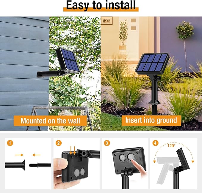 btfarm 8 Pack Solar String Lights Outdoor, Total 640LED 264FT Solar Fairy Lights Waterproof 8 Modes, Copper Wire Twinkle Lights Solar for Outside Garden Patio Tree Xmas Wedding Party Decor, Cool White