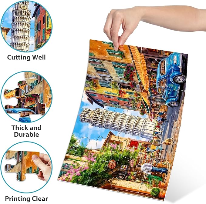 6 Packs 16 Large Piece Puzzle for Seniors, Alzheimer's & Dementia Activities, Easy Puzzle, 6 Storage Bags
