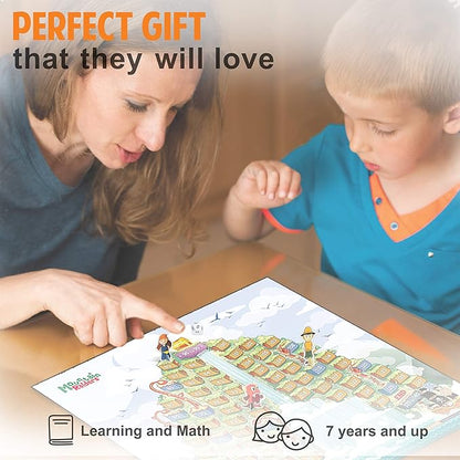 Mountain Raiders Addition Game - Fun Math Board Game for 7-9 Year Olds, Easy Start STEM Toy with Addition of 2 & 3 Digit Numbers, Perfect Learning Gift for Girls & Boys, Grade 2 and Up