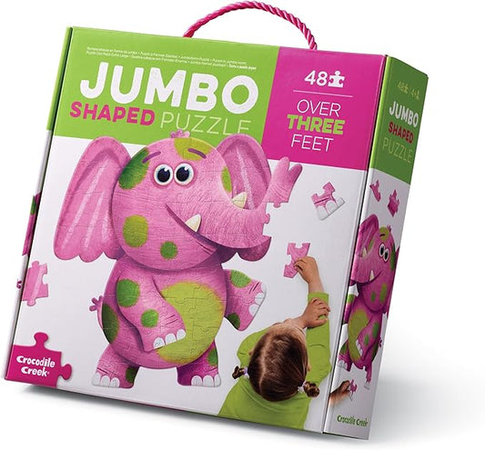 Crocodile Creek Above + Below 48-Piece Jigsaw Floor Puzzle - Fun Floor Puzzles for Kids Ages 4-8, Jumbo Elephant