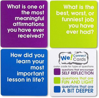 We! Connect Cards – Conversation Starter Game for Team Building, Office Icebreakers, and Adult Group Activities – Designed for Work, Employee Connections, and Engagement – Featured by TEDx 60 Cards