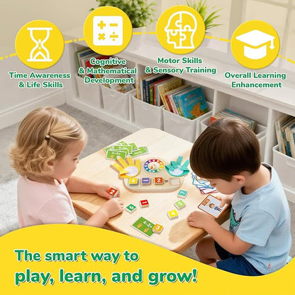 QEF Montessori Toys for 3 4 5 Year, Educational Math Manipulatives Number Counting Blocks for Kids, Preschool Learning Toys for Toddlers 2-4